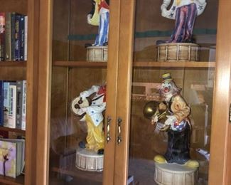 Capodimonte clowns set of 4 - 15” Clowns. 