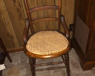 Early 1800’s walnut chair with new seat