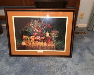 Biage large print of fruit and flowers