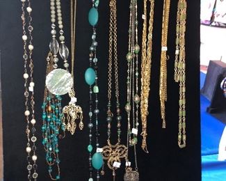 Turquoise necklaces And other costume necklaces
