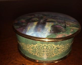 antique footed tin