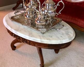 Silver plated tea service