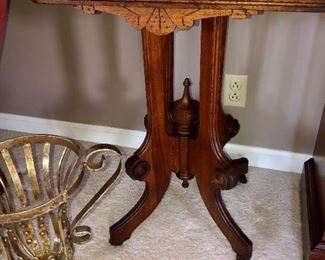Smaller marble top Eastlake styled table. 