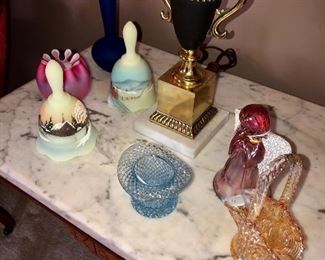 Collection of Fenton pieces, some artist signed