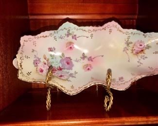 Hand painted Austrian res relish dish