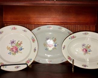 German Dresden decorated serving pieces