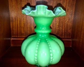 Fenton art glass watermelon vase