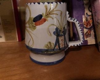 signed pottery mug