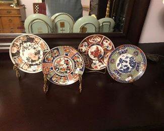 collection of four Imari 6” plates