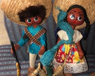 Vintage wooden  dolls from Central America. 