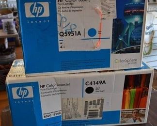 Lot of 2 HP Color Laserjet Printer Cartridges | Q5951A (Cyan) & C4149A (Black) | Boxes appear to be in rough shape, but contents are sealed -WILL SHIP