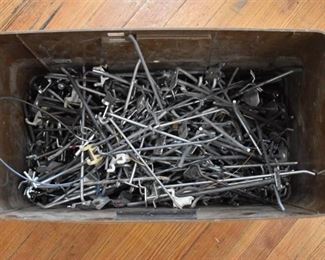 Large Lot of Assorted Metal Peg Hooks and other Loose Assorted Items -WILL SHIP