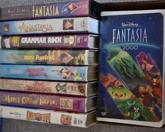 Lot of 11 VHS Movies | Includes Air Bud, Fantasia 2000, Grammar Rock -WILL SHIP