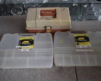 Lot of 3 Tackle Boxes | Clear Boxes - 15" L x 11" W x 2" H -WILL SHIP