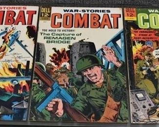 Lot of 3 Dell Comics: Combat (1961) #19, 23, 25 -WILL SHIP