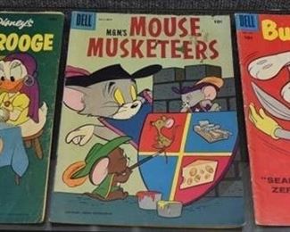 Lot of 3 Dell Comics: Bugs Bunny (1942) #58; MGM's Mouse Musketeers (1957) #9; Uncle Scrooge (1954) #17 -WILL SHIP