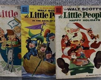 Lot of 3 Dell Comics: Walt Scott's Little People #485, 753, 809 -WILL SHIP
