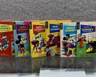 Lot of 6 Gold Key Comics: Walt Disney Comics Digest (1968) #17, 31, 40, 44, 52, 57 -WILL SHIP