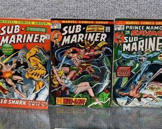Lot of 3 Marvel Comics: Sub-Mariner (1968 1st Series) #46, 57, 66 -WILL SHIP