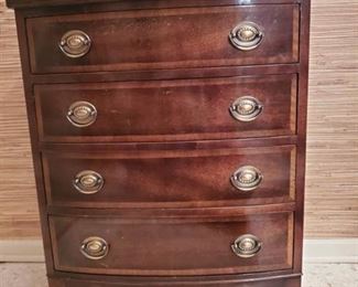 Antique Mahogany Bow Front Small Chest or Dresser