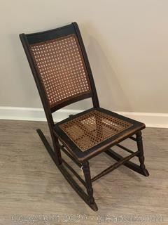 Antique Caned Rocking Chair