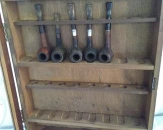 Five Pipes in Glass Display