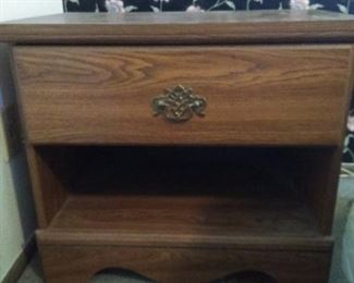 Pressed Wood Side Table with Bird House