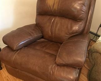 Leather recliner