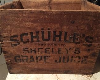 Old grape juice advertising box.