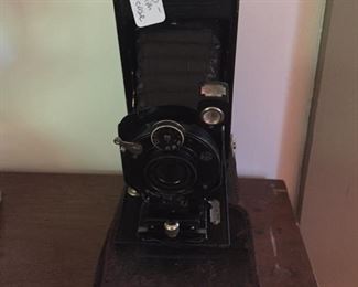 Vintage folding camera.