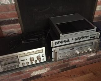 Vintage stereo equipment.