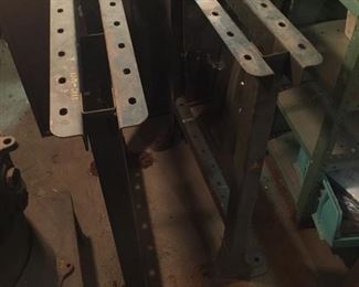 Metal industrial table legs.