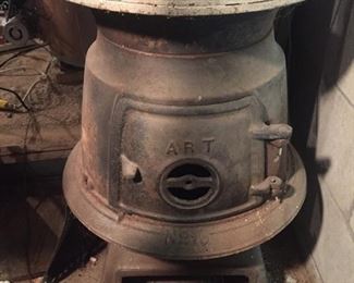 Art wood stove.