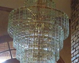 Foyer crystal chandelier
