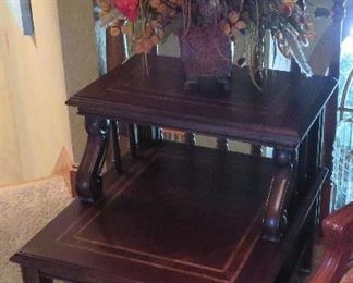 Bernhardt step table, floral arrangement