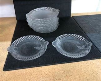 Glass fish dishes (12)