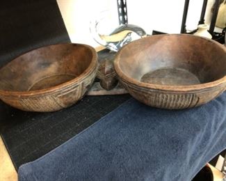 Connected wood bowls