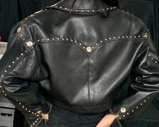 Vintage leather jacket.