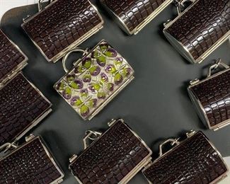 Judith Leiber for Neiman Marcus miniature metal purses.