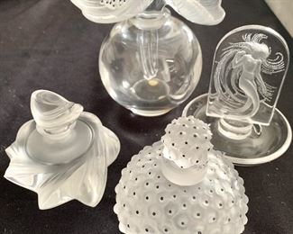 Lalique perfume bottles.