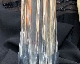 Baccarat crystal vase 23” tall.