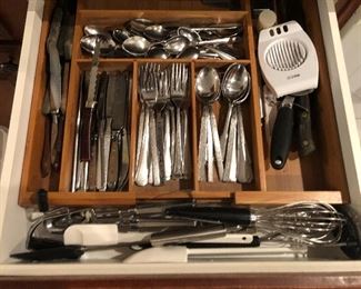 Lots of kitchen items enough
To feed a regiment