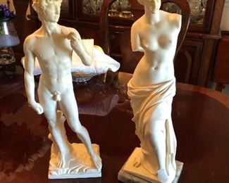David and Venus de Milo statues $50 both