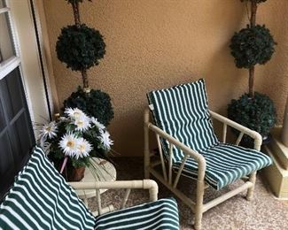 Many pieces included in this vintage pvc patio set $350 all