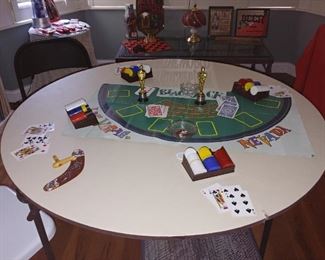 Folding Table Top that sits on folding Card Table