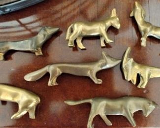 Knife Holders, Vintage Brass Animal