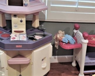 Play Room Kitchen and Baby Doll Rockabye