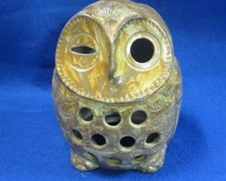 From the Estate of Red Skelton Pottery Owl Bank