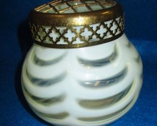 Powell Vaseline Glass Rose bowl