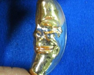 Vintage W German Moon Ornament